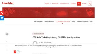 
                            9. OTRS als Ticketing-Lösung: Teil III – Konfiguration | Leuchter Blog