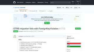 
                            12. OTRS migration fails with ForeignKeyViolation · Issue #1713 ... - GitHub