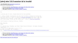 
                            4. [otrs] otrs 3.0.5 session id is invalid - Lists