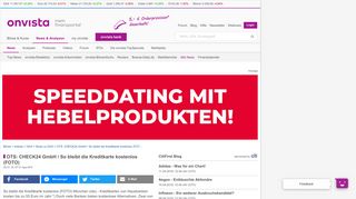 
                            11. OTS: CHECK24 GmbH / So bleibt die Kreditkarte kostenlos (FOTO ...