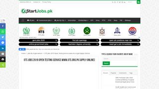 
                            8. OTS Jobs 2019 in Pakistan | Latest www.ots.org.pk Jobs in OTS