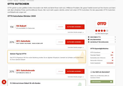 
                            9. OTTO Gutschein: 15€ für Neukunden + 50% Rabatt | Februar 2019