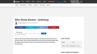 
                            1. Otto: Konto löschen – Anleitung – GIGA