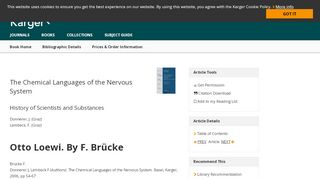 
                            4. Otto Loewi. By F. Brücke - Abstract - The Chemical Languages of the ...