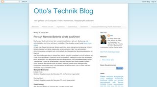 
                            4. Otto's Technik Blog: Per ssh Remote Befehle direkt ausführen