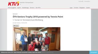 
                            8. ÖTV-Seniors-Trophy 2018 powered by Tennis-Point: KTV - Kärntner ...