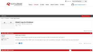 
                            7. OUAC Log-In Problem - RedFlagDeals.com Forums
