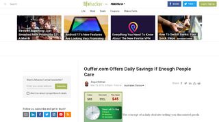 
                            13. Ouffer.com Offers Daily Savings If Enough People Care | Lifehacker ...