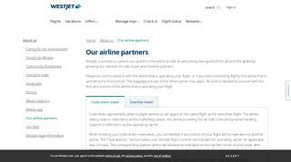 
                            7. Our airline partners | WestJet