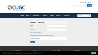 
                            12. our community - Login or Register - CUGC