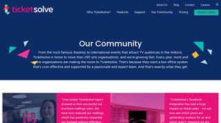 
                            4. Our Community | Ticketsolve