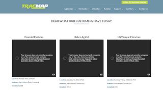 
                            7. Our Customers I Testimonials from TracMap Customers