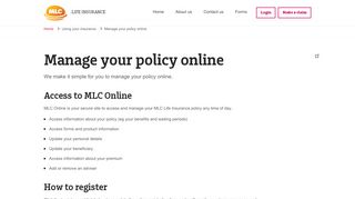 
                            6. Our customers | Manage your policy online | MLC Life Insurance