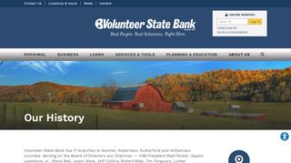 
                            4. Our History | Volunteer State Bank | Hendersonville, TN - Springfield ...