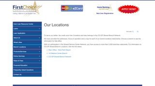 
                            12. Our Locations - First Choice Credit Union