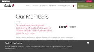 
                            5. Our Members | Sedex
