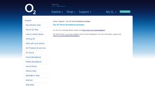
                            2. Our O2 Home Broadband packages - Support - O2