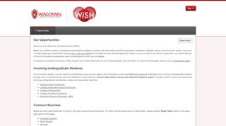 
                            9. Our Opportunities - Wisconsin Scholarship Hub (WiSH)