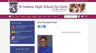 
                            4. Our Principal & Staff - St. Andrew High School for Girls