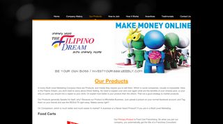 
                            3. Our Products - THE FILIPINO DREAM