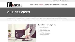 
                            13. Our Services - Larrek Investigations - Serving All of Ontario