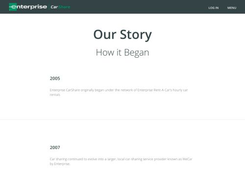 
                            7. Our Story - Enterprise CarShare