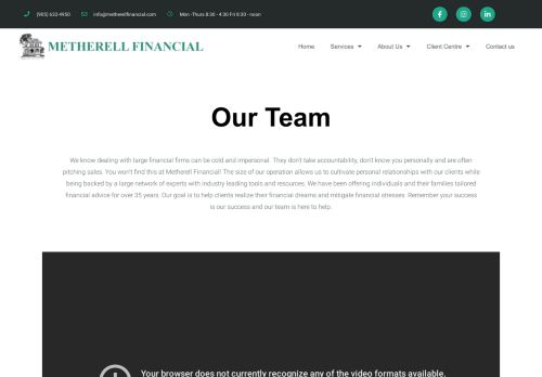 
                            11. Our Team – Metherell Financial