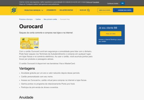 
                            5. Ourocard Visa - Você | Banco do Brasil