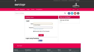 
                            1. OurStage | Please Login