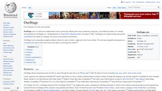 
                            5. OurStage - Wikipedia