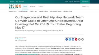 
                            7. OurStage.com and Real Hip Hop Network Team Up With Drake to ...