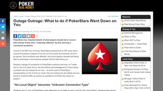 
                            10. Outage Outrage: What to do if PokerStars Went Down on You