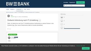 
                            1. Outbank Anbindung nach IT Umstellung | BW-Bank Service Community