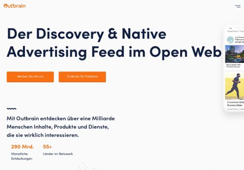 
                            3. Outbrain.com: Die führende Native-Discovery-Plattform