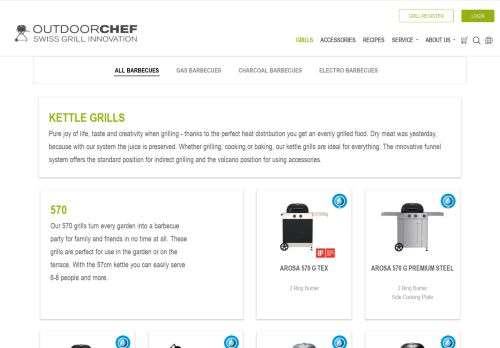 
                            13. OUTDOORCHEF gas grill, electro grill and charcoal grill