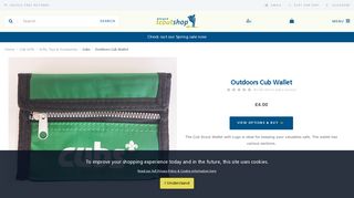 
                            11. Outdoors Cub Wallet £4.00 - Glasgow Scout Shop