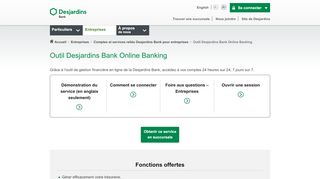 
                            6. Outil Desjardins Bank Online Banking – Entreprises | Desjardins Bank