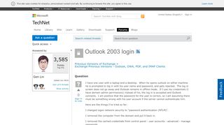 
                            1. Outlook 2003 login - Microsoft