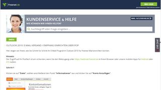 
                            8. Outlook 2010: E-Mail Versand / Empfang ... - Kundenservice - Freenet.de