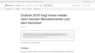 
                            4. Outlook 2016 fragt immer wieder nach meinem Benutzernamen und ...