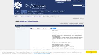 
                            11. Outlook 2016 grundlos langsam? - Dr. Windows