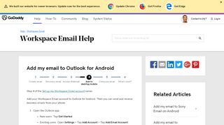 
                            3. Outlook app on Android: Set up email | Workspace Email - GoDaddy ...