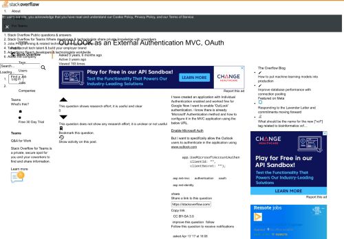 
                            12. OUTLOOK as an External Authentication MVC, OAuth - Stack Overflow
