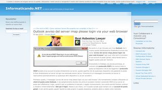 
                            12. Outlook avviso del server imap please login via your web browser