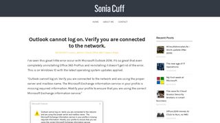 
                            7. Outlook cannot log on. Verify you are connected to the network and ...