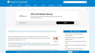 
                            10. Outlook can't connect to Gmail: Password incorrect - HowTo-Outlook