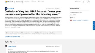 
                            3. Outlook can't log into IMAP Account - 