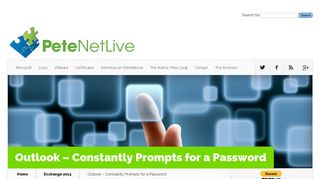 
                            11. Outlook - Constantly Asks for Password | PeteNetLive