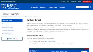 
                            8. Outlook (Email) - University of Kansas Medical Center