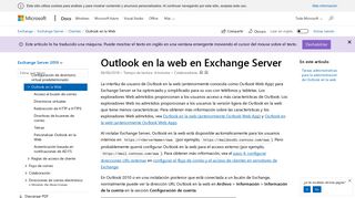 
                            2. Outlook en la web en Exchange Server | Microsoft Docs